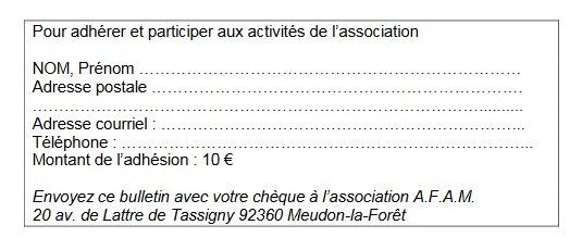 Bulletin Adhésion